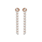3 1/2 ctw Marquise Lab Grown Diamond Dangle Earrings 18K Rose Gold, DE, VS1