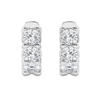 3 ctw Cushion Lab Grown Diamond Huggie Hoop Earrings Platinum, DE, VS1
