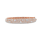 7 2/3 ctw Multi-Shape Lab Grown Diamond Scatter Bangle Bracelet - 7 Inches 14K Rose Gold, DE, VS1