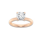 1.50 ctw Asscher Lab-Grown Diamond Solitaire Engagement Ring in 14K Rose Gold for Women | Colorless D, VVS1 Clarity, IGI Certified