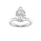 3.00 ctw Pear Lab-Grown Diamond Solitaire Engagement Ring in Platinum for Women | Colorless D, VVS1 Clarity, IGI Certified