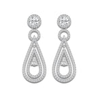 2 1/4 ctw Pear Lab Grown Diamond Earring Jackets 14K White Gold, DE, VS1