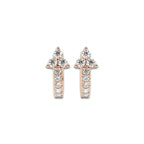 näas Romancing 1/2 ctw Round Lab Grown Diamond Huggie Hoop Earrings 14K Rose Gold, DE, VS1