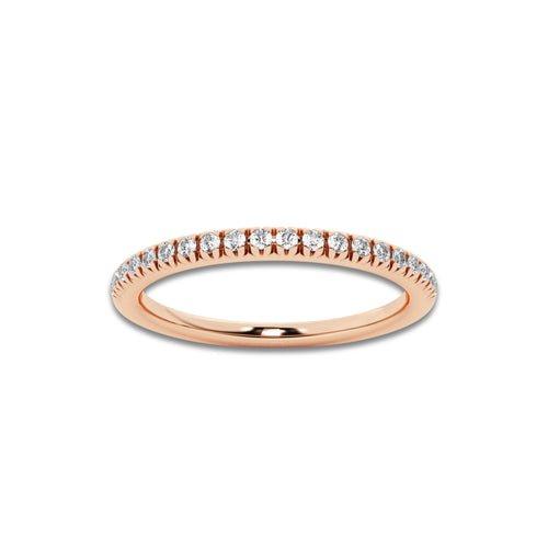 Shylin 1/2 ctw Round Lab Grown Diamond Wedding Band 14K Rose Gold, DE, VS1