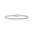 1 ctw Round Lab Grown Diamond Tulip Prong Tennis Bracelet - 6.0 Inches 14K White Gold, DE, VS1