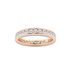 Nova 1 ctw Round Lab Grown Diamond Channel Set Eternity Band - 3mm Width 14K Rose Gold, DE, VS1