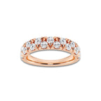 Muse 1 ctw Round Lab Grown Diamond Alternating Band 14K Rose Gold, DE, VS1