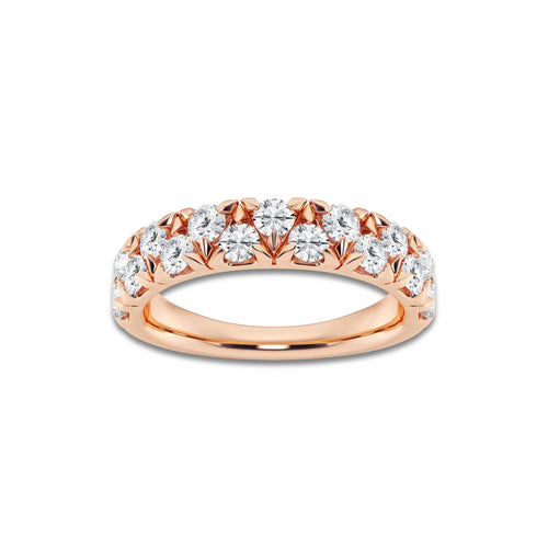 Muse 1 ctw Round Lab Grown Diamond Alternating Band 14K Rose Gold, DE, VS1