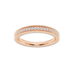 Eileen 1/5 ctw Round Lab Grown Diamond Milgrain Wedding Band 14K Rose Gold, DE, VS1
