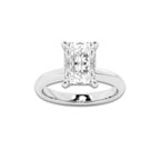 6.00 ctw Radiant Lab-Grown Diamond Minimalist Engagement Ring in Platinum for Women | E Color, VS1 Clarity, IGI Certified