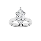 7.00 ctw Marquise Lab-Grown Diamond Minimalist Engagement Ring in Platinum for Women | E Color, VS1 Clarity, IGI Certified