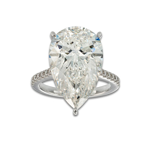 Kefalonia Ring 18K White Gold, E, VS1 | IGI Certified, 12 1/3 ct Center