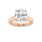 5.00 ctw Round Lab-Grown Diamond Minimalist Engagement Ring in 14K Rose Gold for Women | E Color, VS1 Clarity, IGI Certified
