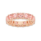 Abby 7 ctw V-Prong Fancy Pink Eternity Band - 4.4mm Width 14K Rose Gold