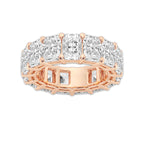 Belen 10 ctw Radiant Lab Grown Diamond Eternity Band 14K Rose Gold, DE, VS1
