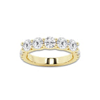 2 ctw Round Lab Grown Diamond Five Stone with Side Stones Band 14K Yellow Gold, DE, VS1