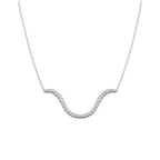 1 1/4 ctw Curve River Necklace 14K Rose Gold, E, VS1