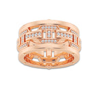 1/3 ctw Round Lab Grown Diamond Mariner Wedding Band 14K Rose Gold, DE, VS1