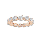 Cadence 2 ctw Floating Pear Lab Grown Diamond Eternity Band - 2.8mm Width 14K Rose Gold, DE, VS1