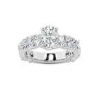 2 1/5 ctw Multi-Shape Lab Grown Diamond Scatter Fancy Side Stone Engagement Ring Platinum, D, VVS | 1 ct Center