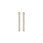 2 ctw Oval Lab Grown Diamond Inside Out Hoop Earrings 14K Rose Gold, DE, VS1