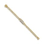 3 ctw Emerald Lab Grown Diamond Bracelet - 7 Inches 14K Yellow Gold, E, VS1