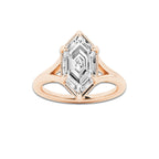 Huda 2 ctw Dutch Marquise Lab Grown Diamond Vintage Solitaire Engagement Ring 14K Rose Gold, EF, VS2 | IGI Certified, 2 ct Center