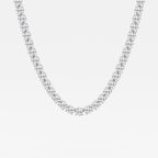 59 ctw Round Lab Grown Diamond Tennis Necklace 14K White Gold, E, VS1