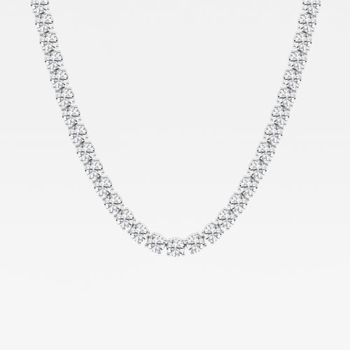 59 ctw Round Lab Grown Diamond Tennis Necklace 14K White Gold, E, VS1
