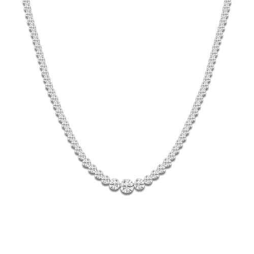 Boundless Riviera Necklace 14K White Gold, DE, VS1 | 1 ct Center