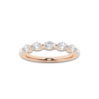 Lucy 1/2 ctw Marquise Lab Grown Diamond Stackable Ring 14K Rose Gold, DE, VS1