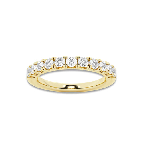 Iliana 1/2 ctw Round Lab Grown Diamond Eleven-Stone Wedding Band 14K Yellow Gold, DE, VS1