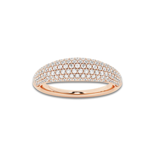 Tapestry näas Bombë 2/3 ctw Round Lab Grown Diamond Pave Band 14K Rose Gold, DE, VS1
