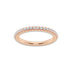 Ivy 1/4 ctw Round Lab Grown Diamond V Prong Wedding Band 14K Rose Gold, DE, VS1