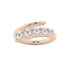 Quartet 1 1/2 ctw Round Lab Grown Diamond Open Twist Band 14K Rose Gold, DE, VS1