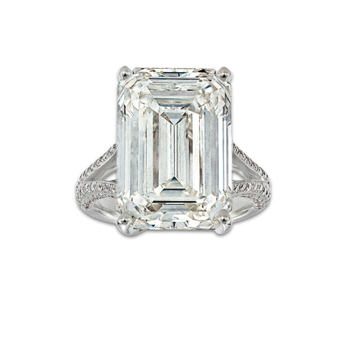 Aspen Ring 18K White Gold, E, VS1 | IGI Certified, 17 2/5 ct Center
