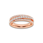 Ballad 2/3 ctw Round Lab Grown Diamond Crossover Band 14K Rose Gold, DE, VS1