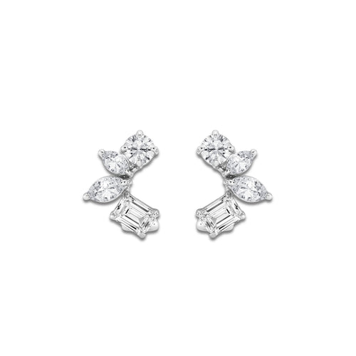 2 ctw Multi-Shape Lab Grown Diamond Earrings 14K White Gold, DE, VS1