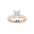 1.50 ctw Radiant Lab-Grown Diamond Minimalist Engagement Ring in 14K Rose Gold for Women | E Color, VS1 Clarity, IGI Certified