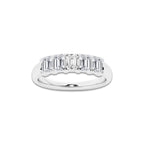 Holly 1 ctw Emerald Lab Grown Diamond Five-Stone Anniversary Band 14K White Gold, DE, VS1
