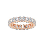 Elsie 2 2/3 ctw Oval Lab Grown Diamond Eternity Band - 4.2mm Width 14K Rose Gold, DE, VS1