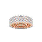 Bailey 3 ctw Multi Row Round Lab Grown Diamond Eternity Band - 6mm Width 14K Rose Gold, DE, VS1