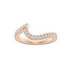 Aquila 1/4 ctw Round Lab Grown Diamond Wedding Band 18K Rose Gold, DE, VS1