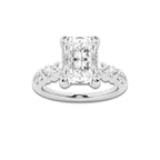 2.04 ctw Radiant Lab-Grown Diamond Side Stone Engagement Ring in Platinum for Women | Colorless D, VVS1 Clarity, IGI Certified 1.50 Ct Center Diamond