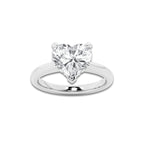 3 ctw Heart Lab Grown Diamond Hidden Halo Engagement Ring Platinum, E, VS1 | 3 ct Center