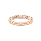 Hayden 1/5 ctw Round Lab Grown Diamond Contemporary High Comfort Fit Wedding Band 14K Rose Gold, DE, VS1