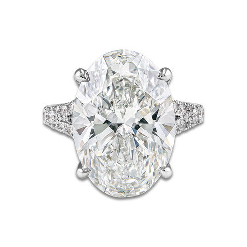 Tel Aviv Ring 18K White Gold, E, VS1 | IGI Certified, 12 ct Center