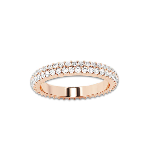 Milena näas Ethereal 3/4 ctw Round Lab Grown Diamond Bold Eternity Band 14K Rose Gold - 2.8mm Width 14K Rose Gold, DE, VS1
