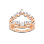 Madison 1 ctw Round Lab Grown Diamond Floating Ring Enhancer 14K Rose Gold, DE, VS1