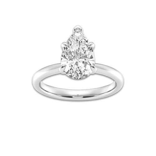 2.00 ctw Pear Lab-Grown Diamond Solitaire Engagement Ring in Platinum for Women | Colorless D, VVS1 Clarity, IGI Certified